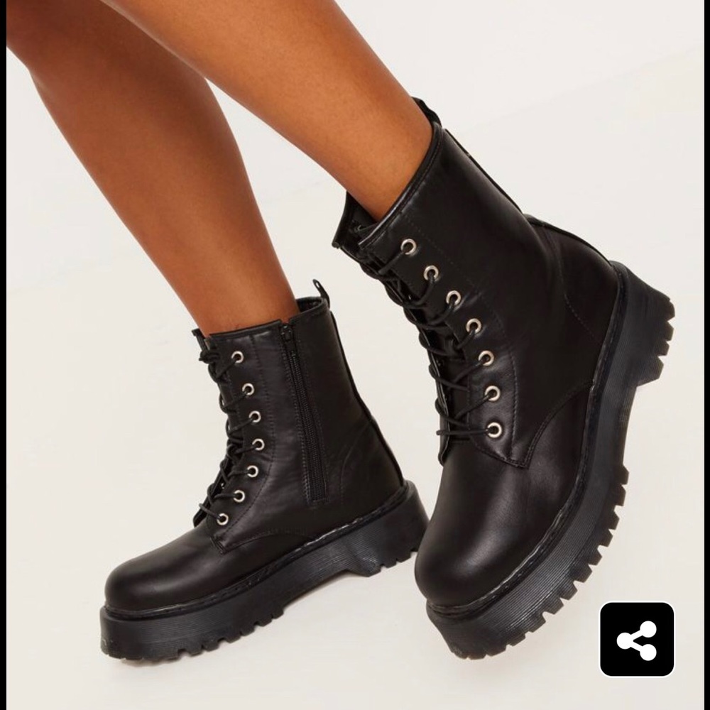 Pretty Little Thing Chunky Sole Boots